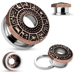 Piercing Street Piercing tunnel oreille signes du zodiaque bronze - Bronze