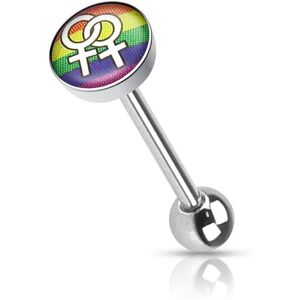 Piercing Street Piercing langue LGBT femme - Argente