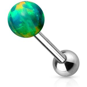 Piercing Street Piercing langue opale synthetique verte - Vert