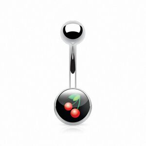 Piercing Street Piercing nombril cerise - Argente