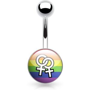 Piercing Street Piercing nombril logo LGBT feminin - Argente