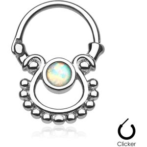 Piercing Street Piercing septum pierre opale blanche - Argente