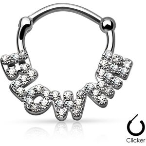 Piercing Street Piercing septum blow me pave de strass argente - Argente