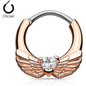 Piercing Street Piercing septum ailes d'ange 1,2 mm or rose - Or Rose