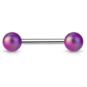 Piercing Street Piercing langue billes perlees finition mate violet - Violet