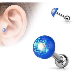 Piercing Street Piercing oreille cartilage dôme opale bleu - Bleu