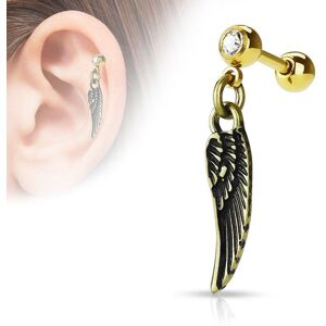 Piercing Street Piercing oreille cartilage pendentif aile d'ange dore - Dore