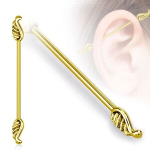 Piercing Street Piercing industriel ailes d'ange dore - Dore