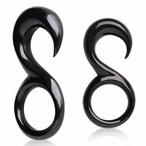 Piercing Street Piercing ecarteur oreille corne de buffle 8 - Noir