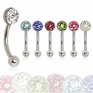 Piercing Street Piercing arcade acier cristaux - Argente