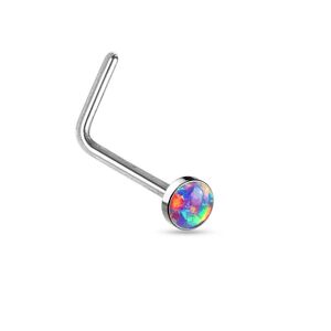 Piercing Street Piercing nez tige L opale violet - Argente