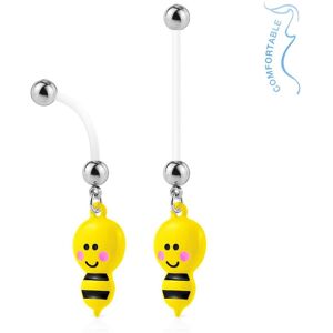 Piercing Street Piercing nombril de grossesse abeille jaune - Jaune