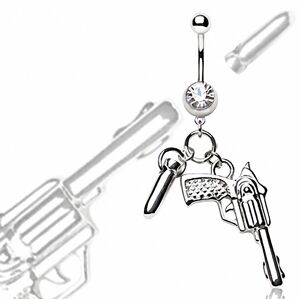 Piercing Street Piercing nombril pistolet et balle - Argente