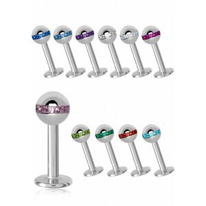 Piercing Street Piercing labret Swarovski orbite argente - Argente