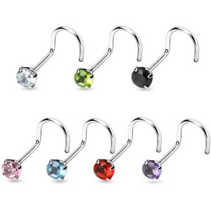 Piercing Street Piercing nez Argent 925/1000 Gemme Rond -