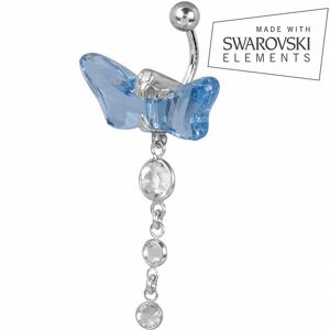 Piercing Street Piercing nombril Crystal Evolution Libellule Swarovski - Argente