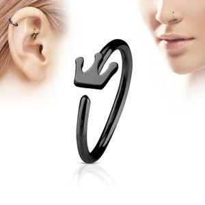 Piercing Street Piercing oreille nez anneau couronne noir - Noir