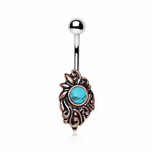 Piercing Street Piercing nombril cuivre medievale turquoise - Cuivre