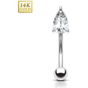 Piercing Street Piercing arcade larme Or blanc 14 Carats - Argente