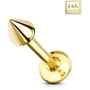 Piercing Street Piercing oreille Labret Or 14K Veritable Spike - Dore