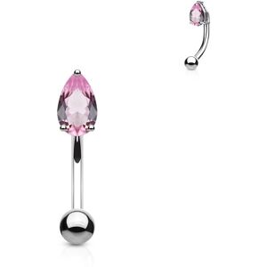 Piercing Street Piercing arcade zircon larme rose - Argente