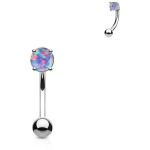 Piercing Street Piercing arcade acier chirurgical opale violette - Argente