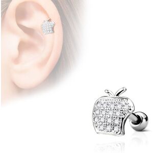 Piercing Street Piercing oreille cartilage helix pomme strass - Argente