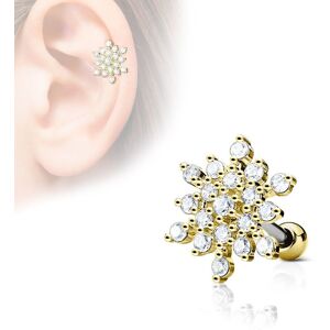 Piercing Street Piercing oreille cartilage helix flocon de neige plaque or - Dore