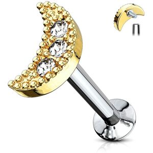 Piercing Street Piercing oreille labret levre croissant de lune dore - Dore