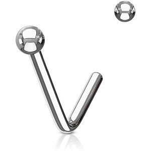 Piercing Street Piercing nez tige en L acier chirurgical boule - Argente