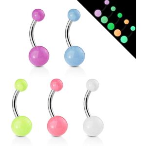 Piercing Street Lot de 5 Piercing Nombril Boules Acrylique Pastelles - Argente