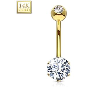 Piercing Street Piercing nombril Or 14 carats serti d'un gemme - Dore