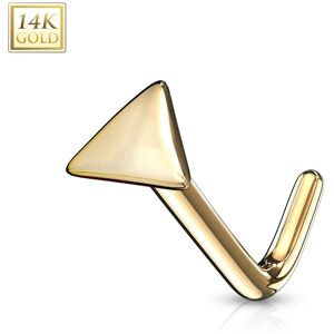 Piercing Street Piercing nez Or jaune 14 carats tige L triangle - Dore