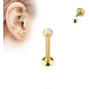 Piercing Street Piercing oreille labret dore vissage interne opale - Dore