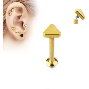 Piercing Street Piercing oreille labret vissage interne triangle dore - Dore