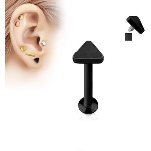 Piercing Street Piercing oreille labret vissage interne triangle noir - Noir