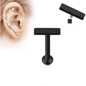 Piercing Street Piercing oreille labret vissage interne barre noir - Noir