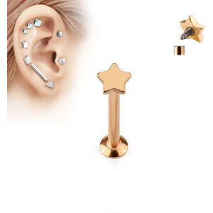 Piercing Street Piercing oreille labret vissage interne etoile or rose - Or Rose