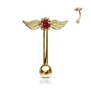 Piercing Street Piercing arcade plaque or ailes d'ange cristal - Dore