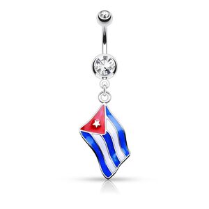 Piercing Street Piercing nombril Drapeau Cuba - Argente