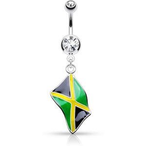 Piercing Street Piercing nombril Drapeau Jamaïque - Argente