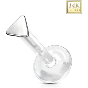 Piercing Street Piercing oreille labret Bioplast triangle en Or Blanc 14 Carats - Argente