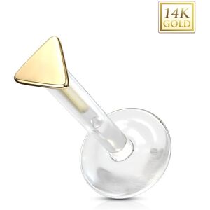 Piercing Street Piercing oreille labret Bioplast triangle en Or Jaune 14 Carats - Dore