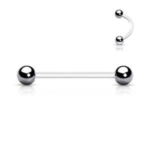 Piercing Street Piercing Barbell Surface Bioplast Boules Acier - Argente