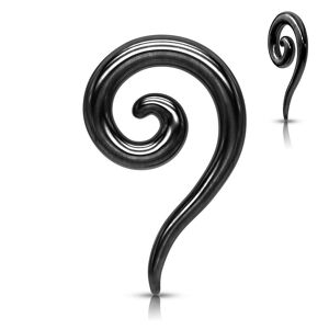 Piercing Street Piercing ecarteur spirale en acier chirurgical noir - Noir