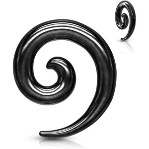 Piercing Street Piercing ecarteur oreille spirale acier chirurgical noir - Noir