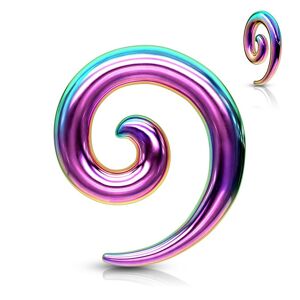Piercing Street Piercing ecarteur oreille spirale acier chirurgical multicolore - Multicolore