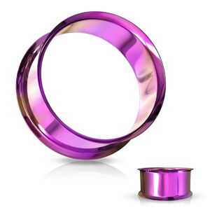 Piercing Street Piercing tunnel creux oreille en acier violet - Violet