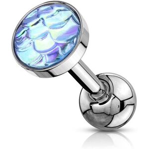 Piercing Street Piercing oreille cartilage helix ecailles de poisson bleu - Argente