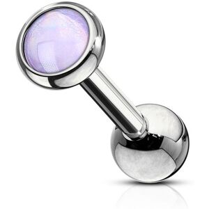 Piercing Street Piercing oreille cartilage helix pierre lumineuse violette - Argente